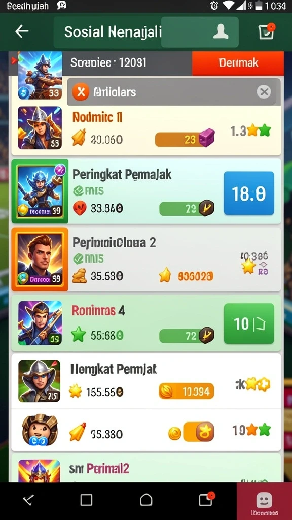 Level tantangan yang menantang dan seru.