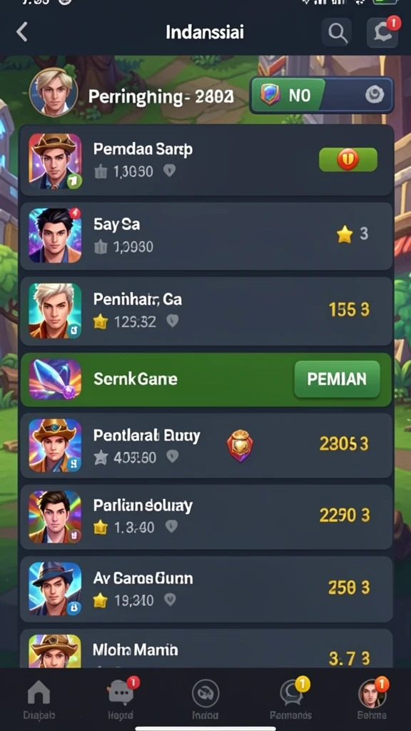 Pemandangan menakjubkan dalam level petualangan.