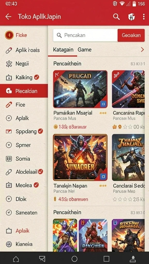 Tampilan antarmuka JONITOGEL yang menarik dan mudah dinavigasi.
