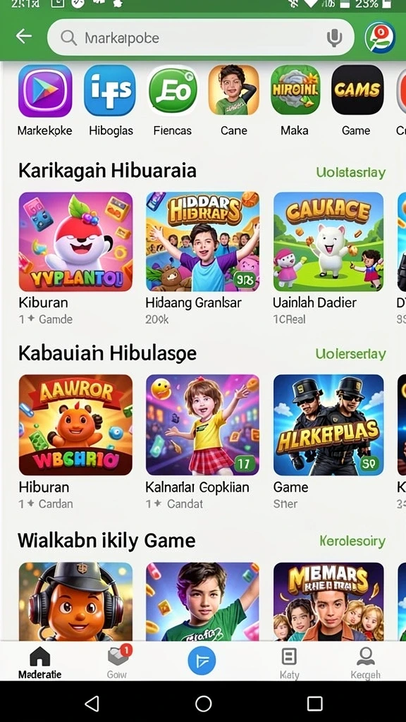 Tampilan awal permainan KERANGWIN yang memukau.