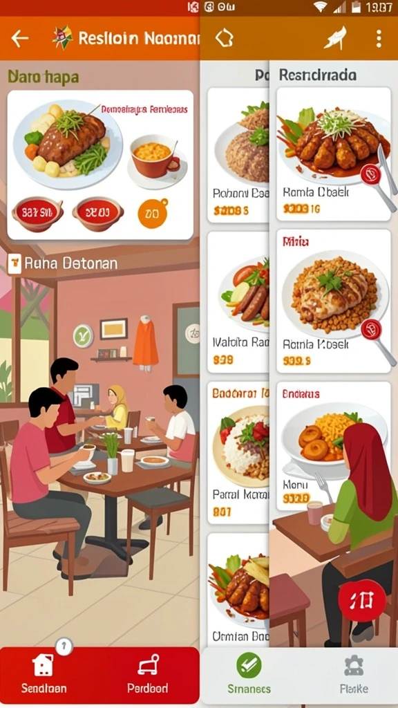 Tampilan antarmuka permainan yang menarik.