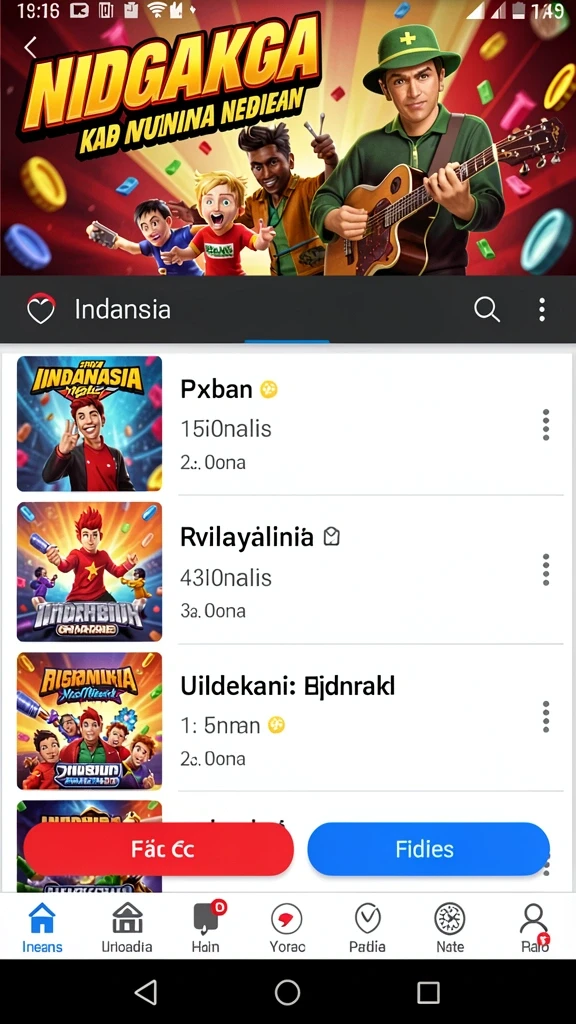 Antarmuka sosial untuk berinteraksi dengan pemain lain.