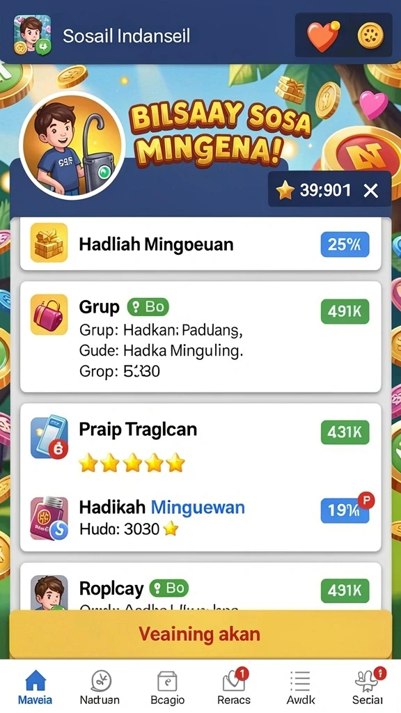 Tampilan antarmuka yang user-friendly.
