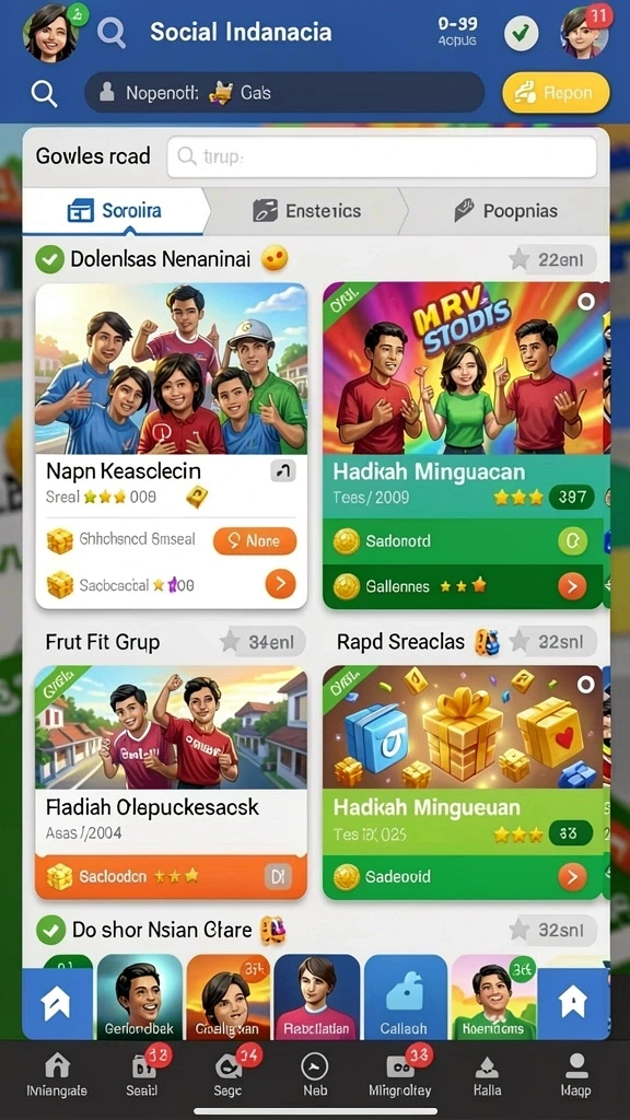 Tema permainan yang bervariasi dan unik.