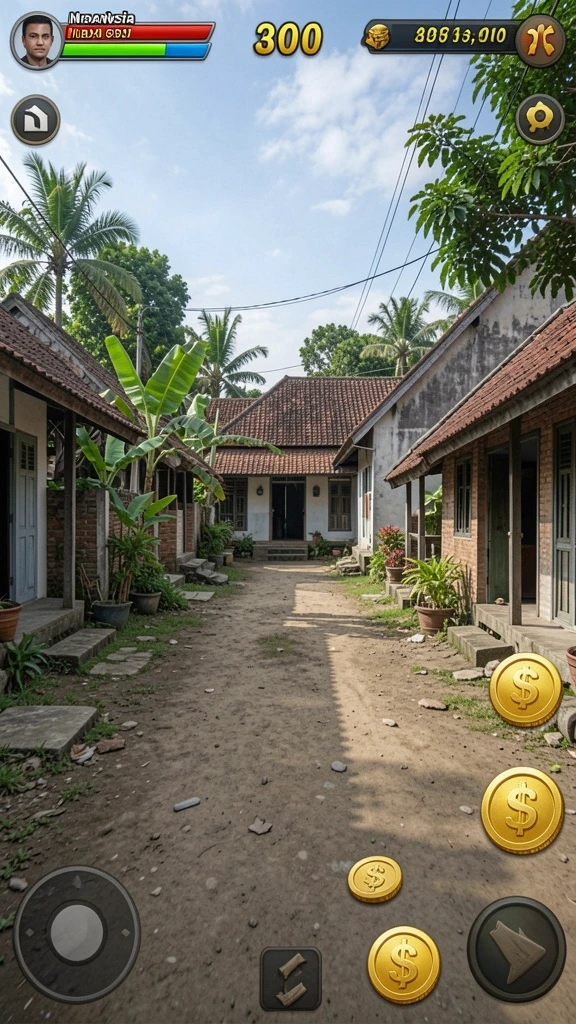 Tantangan seru di setiap level permainan.