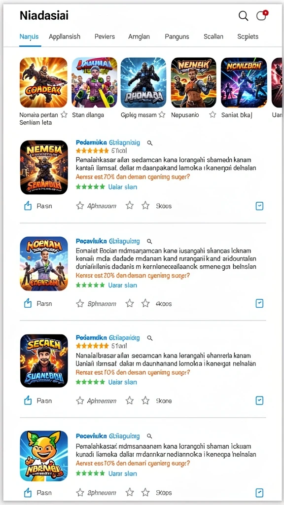 Karakter unik yang tersedia untuk dimainkan.