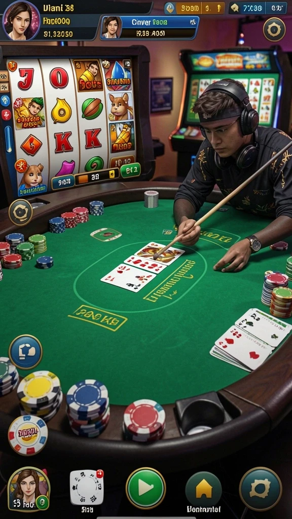 Tampilan awal permainan dengan karakter menarik.